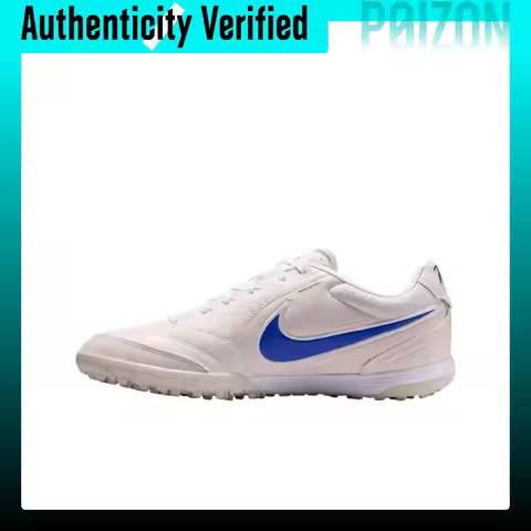 Nike Tiempo Ligera Soccer Shoes Unisex Low-top White Gray Blue IB4477-100