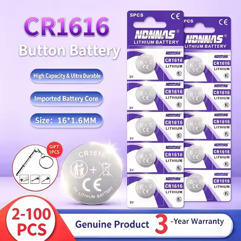 1-100PCS 50mAh CR1616 3V Lithium Battery High Quality Button Coin Cell CR 1616 DL1616 BR1616 for Wat