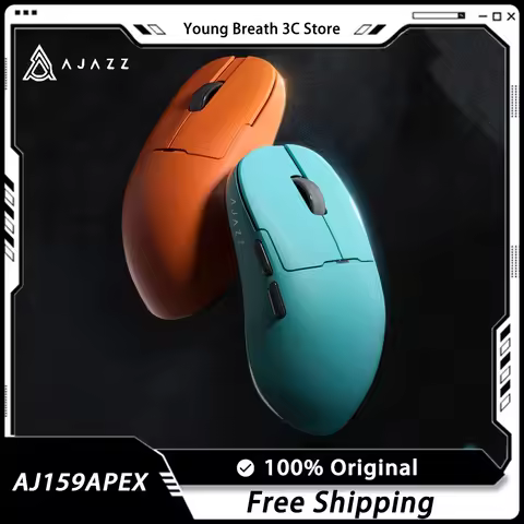 AJAZZ AJ159 APEX Mouse Tri Mode Wireless 8K PAW3950 Sensor Low Latency Gaming Mouse Charge Base Cust