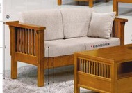 【DH】商品貨號N629-2商品名稱《魯娜》木製柚木雙人座沙發椅 (圖一)椅墊可拆洗.備有單人.三人可選.主要地區免運費
