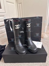 CHANEL 香奈兒 經典雙C高筒 雨靴 靴