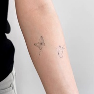 -PETIT BAZAR- SUXMU Phantom Blue Butterfly Fake Tattoo Sticker