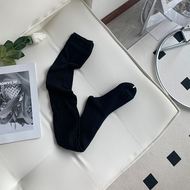 Purple Guys Pure Color Long Tube over Knee Socks Spliced Plump Boot Socks Women Spring Autumn Style 