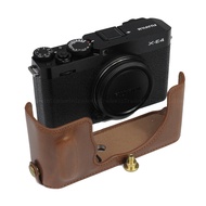 Fujifilm XE4 X-E4 PU Camera Half Body Case Cover For Fujifilm XE4 X-E4 With Hand Strap