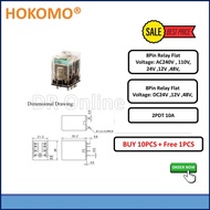 Hokomo Relay 8pin Flat  Power General Relay AC 240/110/12/24/48V / DC 24/ 12/48V/DC6V