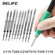 RELIFE Fine C210 T245 T245 Soldering Tip C210 C115 Soldering Iron Tip for GVM T210 GVM T115 Professi