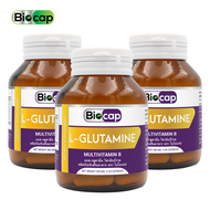 [แพ็ค 3 ขวด สุดคุ้ม] แอลกลูตามีน วิตามินบีรวม ไบโอแคป L-Glutamine MultiVitamin B B1 B2 B3 B5 B6 B7 B