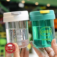 300ml Mini Small Girl Cute Cup Plastic Straw Water High Simple Temperature Portable Bottle E6q2
