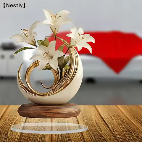 1 Pcs 2D Minimalist Luxury Desktop Flower Acrylic Art Decoration〔Nest〕
