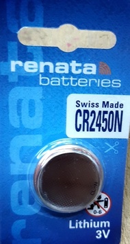 ถ่านกระดุม Renata CR2450N 1 ก้อน ของแท้ ของใหม่