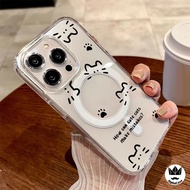 Line kitten For IPhone 17 16 11 13 14 15 12 Pro Max XR 7 8 Plus XS XR Magnetic Case