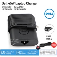 45W USB C For dell Laptop Charger XPS 13 7390 2in1 9350 9380 9370 9333 9360 9310 9365 9300