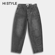 HI STYLE Men Balloon Cut Long Jeans - Grey - HSR510407 / Seluar Jeans - Kelabu