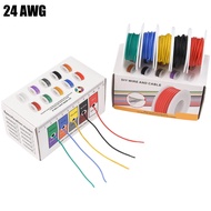 24 AWG Stranded Electrical Wire 24 Gauge Tinned Copper Wires Flexible Silicone Electric Hookup Wire 