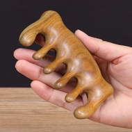 Green Sandalwood Carving Wooden Comb Comb Wooden Chinese Ladies Comb Handle Piece
