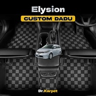 Honda Elysion - Dr Karpet Custom Fit Full Set Dadu Carpet Kereta Anti-Slip 2X Tebal