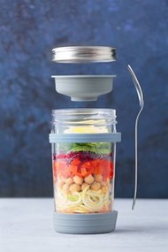 公啟行 - KILNER多合一便攜有蓋玻璃瓶0.5L連餐具(禮盒套裝)