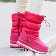 Northeast Snow Boots Winter Flat Snow Boots Northeast Warm Fleece Mid Tube Cotton Boots Thick Non-Sl