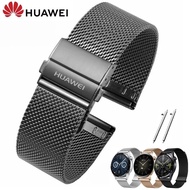[HOT JUXXKWIHGWH 514] สายเหล็ก Milanese Huawei Watchband สำหรับ Huawei GT 3 /GT2 Pro GT 2 Pro Universal 20มม. 22มม. คุณภาพสูงสำหรับชายหญิง