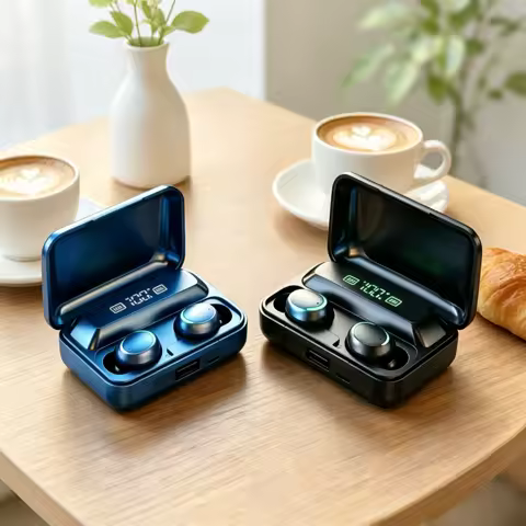 F9 Bluetooth Headphones 9D Stereo High Bass Sport Earphones Handfree Touch Control Tws Wireless Earb