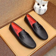 Highest Quality Hermess Sleeve-in black men's slip-on loafers formal wear casual leather shoes Big Size 37-48 Kasut
