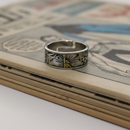 (Open Ring) Popular Anime Ring D Luffy Adjustable Open Ring 925 Silver [Adjustable]
