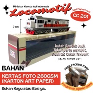 Lokomotif CC201 Logo Baru KAI - miniatur kereta api indonesia