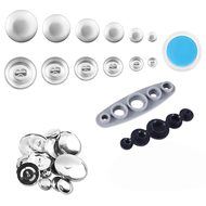120Pcs Button Covers Cover Button Kit with 6 Sizes DIY Fabric Covered Buttons with 2 Installation To