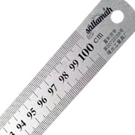 penggaris pola jahit stainless steel besi tebal 1 meter /penggaris 100 cm multifungsi / jidar / pen
