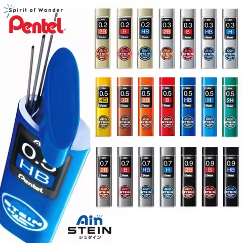 1pcs Japan Pentel Mechanical Pencil Lead Refill Ain STEIN Anti Breakage Lead HB/2B/B 0.2/0.3/0.5/0.7