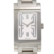 BVLGARI(Bulgari) Rettangoro RT39S 不鏽鋼石英指針式腕錶 白色錶盤 女士款 [二手]