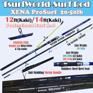 TsuriWorld Xena ProSurf Surf Rod Pantai 20-50lb 3-Piece 12ft 100-200g 14ft 100-250g