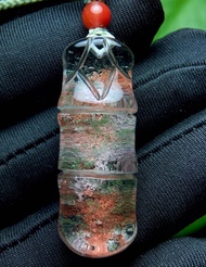 天然彩幽靈竹節吊墜 雕工精美絕倫 造型飽滿圓空靈漂亮透亮