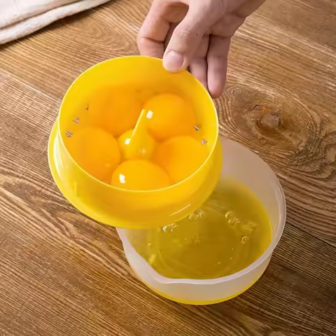 1pc Egg White Yolk Separator - Large Capacity Egg Liquid Protein Separator and Strainer for Easy Sep