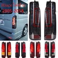 Hiaceไฟท้าย รถตู้  ชุดไฟท้าย คมไฟท้ายรถ อุปกรณ์แต่งรถยนต์ โคมท้าย ไฟแต่ง LEDโคมท้าย for Toyota Hiace Commuter 2005-2019