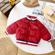 LJMOFA Kids Baseball Cotton Jacket Stylis Cotton Coat 2-13 Yrs Childrens Warm Jacket for Boys and Gi