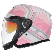 High Quality Open Face 3/4 Motorcycle Pink Helmet Dual Visor Dot Approved CYRIL R18 Helmets Motorcyc