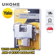 Yale Solid Brass Padlock 80mm with bracket Pad Lock