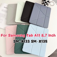 Smart Case For Samsung Galaxy tab A11 8.7'' 2025 with Pencil Holder Acrylic Clear Hard Stand Cover S