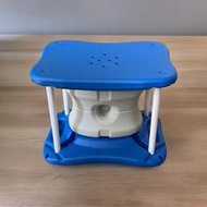 台灣製造 免運 椅子(藍白) 高33cm(1件) 大坐墊42cm*30cm 保固180天 (007)