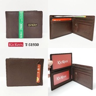 Kickers Leather Trifold Wallet For Men Free SIM Card Pin ( T51930 ) Dompet Lelaki Dompet Kulit
