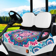 YOKYHOM Universal Golf Cart Seat Covers, Mandala Golf Cart Seat Towel Blanket, Flannel Durable and E