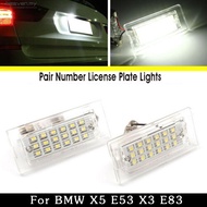 License Plate Light Error Free LED For BMW X5 E53 X3 E83 03-09 High lumen 18 LED