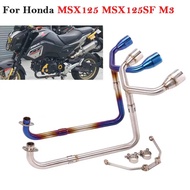 Front Middle Link Pipe For Honda MSX125 MSX 125 M3 MSX125SF Motorcycle Exhaust System Modify Double 