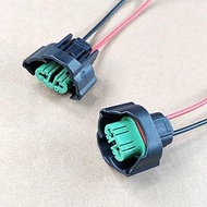 2PACK H8 H9 H11 880 881 Female Adapter Wire Connector Sockets w/ 4-Inch Wire Pigtails Compatible wit