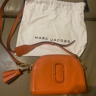 二手正品Marc Jacobs橘色半月包 mj相機包 絕版色