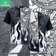 CUSTOME 2024 JAPANESE STYLE DRAGON DESIGN T-SHIRT ROUND NECK FITTED, DRAGON VIRAL SHIRT NAGA / Baju 