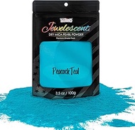 U.S. Art Supply Jewelescent Peacock Teal Mica Pearl Powder Pigment, 3.5 oz (100g) Sealed Pouch - Cos