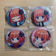 (🈹80@set 全新 現貨 日本正版) 五等分的花嫁 二乃がいっぱい 二乃 扭蛋 圓形 襟章 - 一套4款