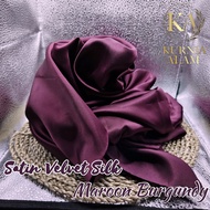 1/2Meter Kain Satin Velvet Roberto Warna MAROON BURGUNDY Premium Quality Grade A Lebar 150cm